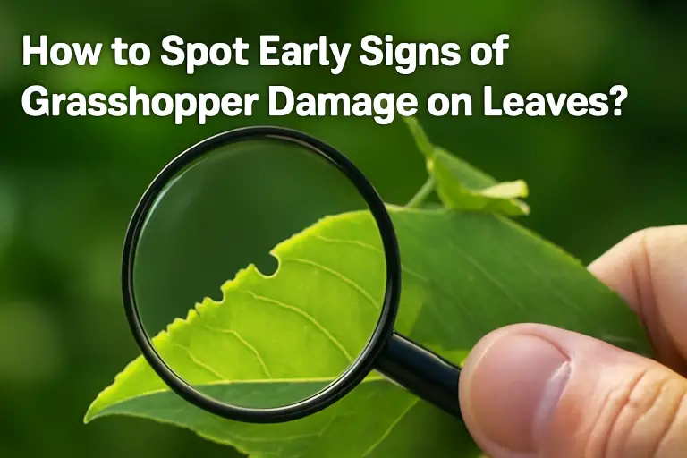 How to spot early signs of grasshoppers damage on leaves?
