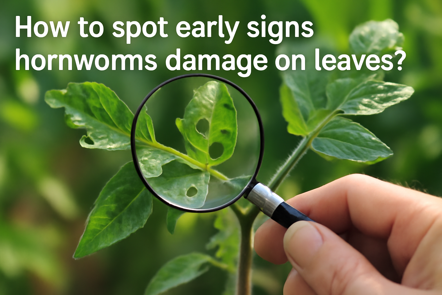 How to spot early signs of hornworms damage on leaves?