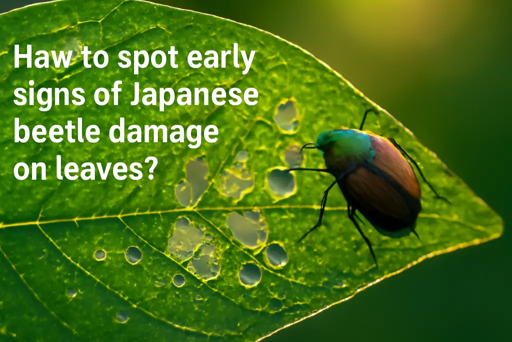 How to spot early signs of japanese beetles damage on leaves?