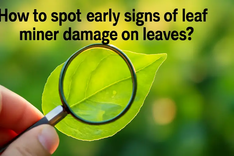 How to spot early signs of leaf miners damage on leaves?