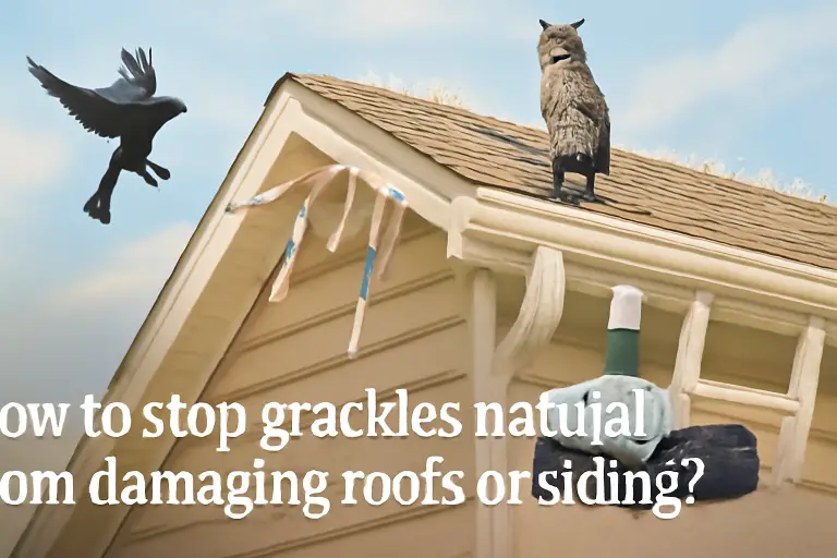 How to stop grackles naturally from damaging roofs or siding?