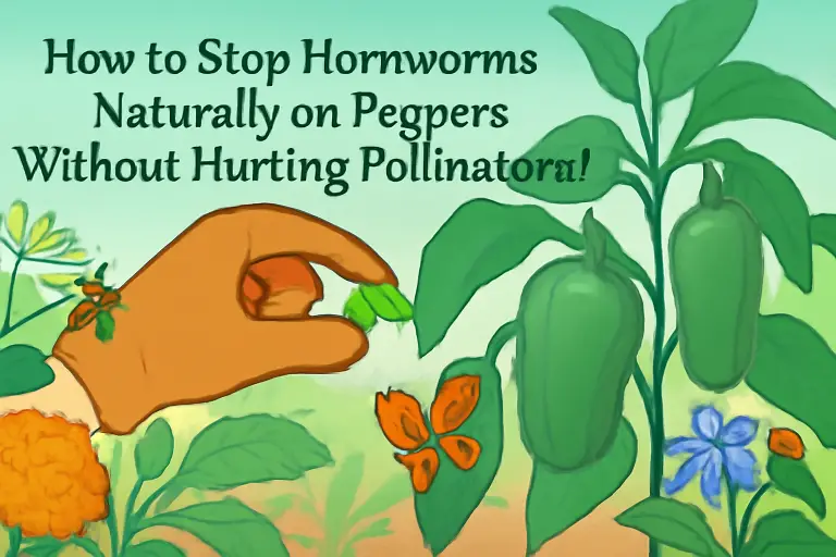 How to stop hornworms naturally on peppers without hurting pollinators?