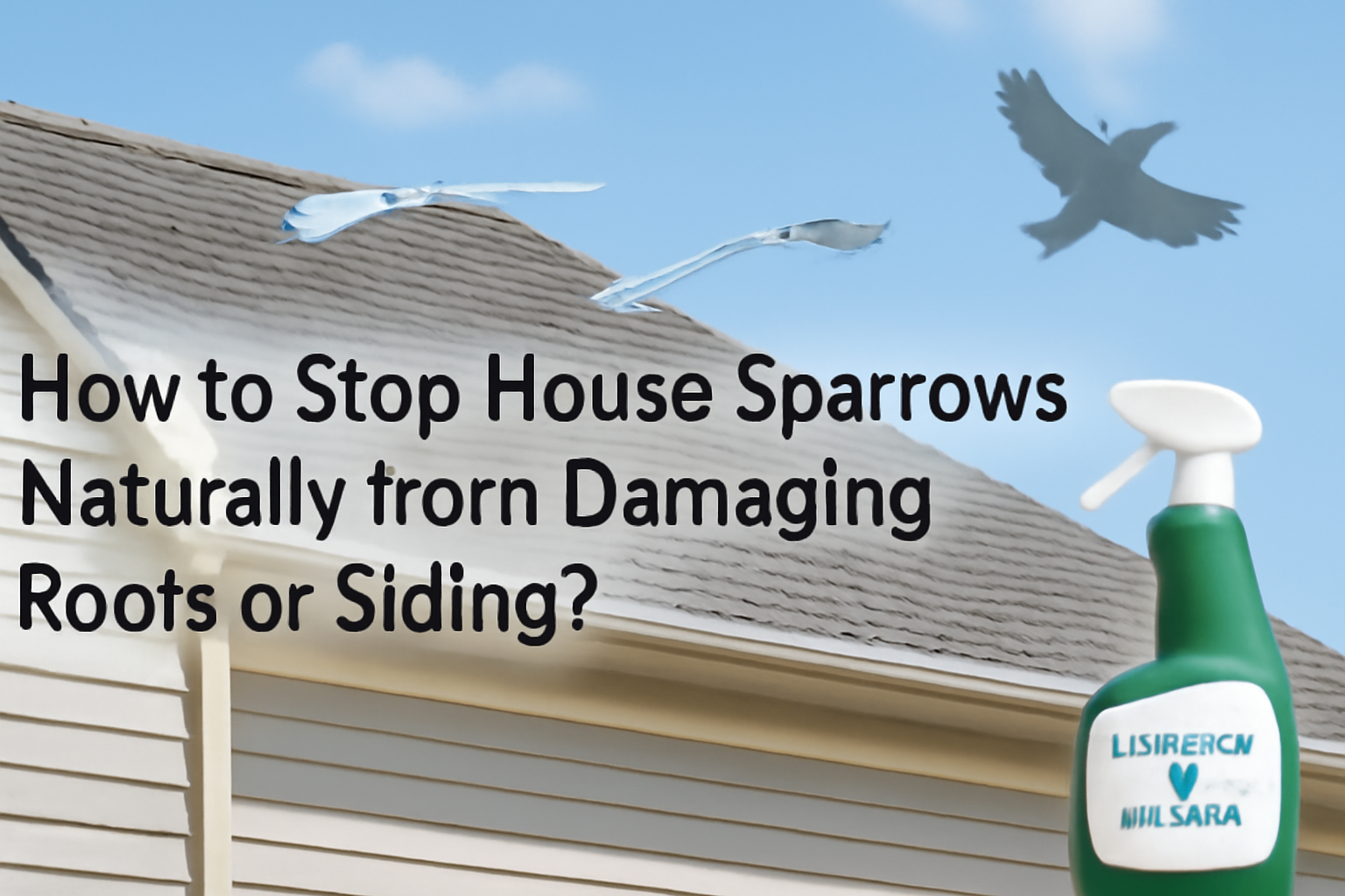 How to stop house sparrows naturally from damaging roofs or siding?
