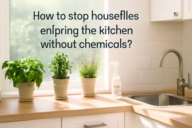 How to stop houseflies entering the kitchen without chemicals?