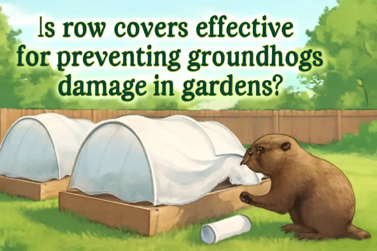 Is row covers effective for preventing groundhogs damage in gardens?
