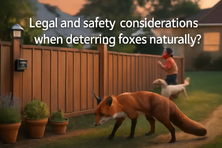 Legal and safety considerations when deterring foxes naturally?