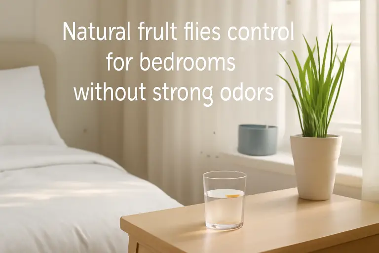 Natural fruit flies control for bedrooms without strong odors?