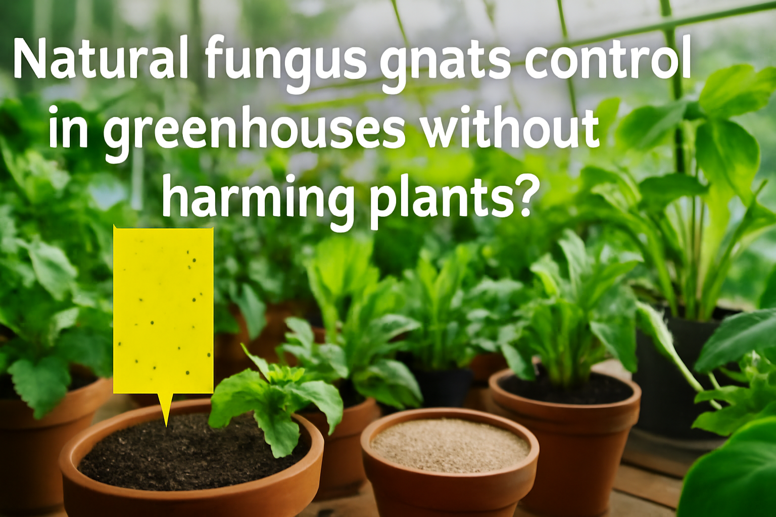 Natural fungus gnats control in greenhouses without harming plants?