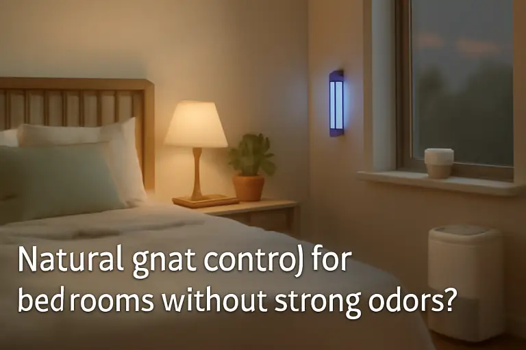 Natural gnats control for bedrooms without strong odors?