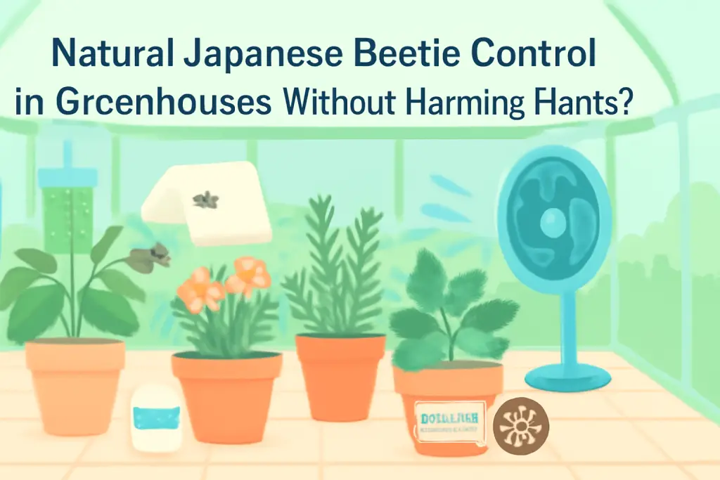 Natural japanese beetles control in greenhouses without harming plants?