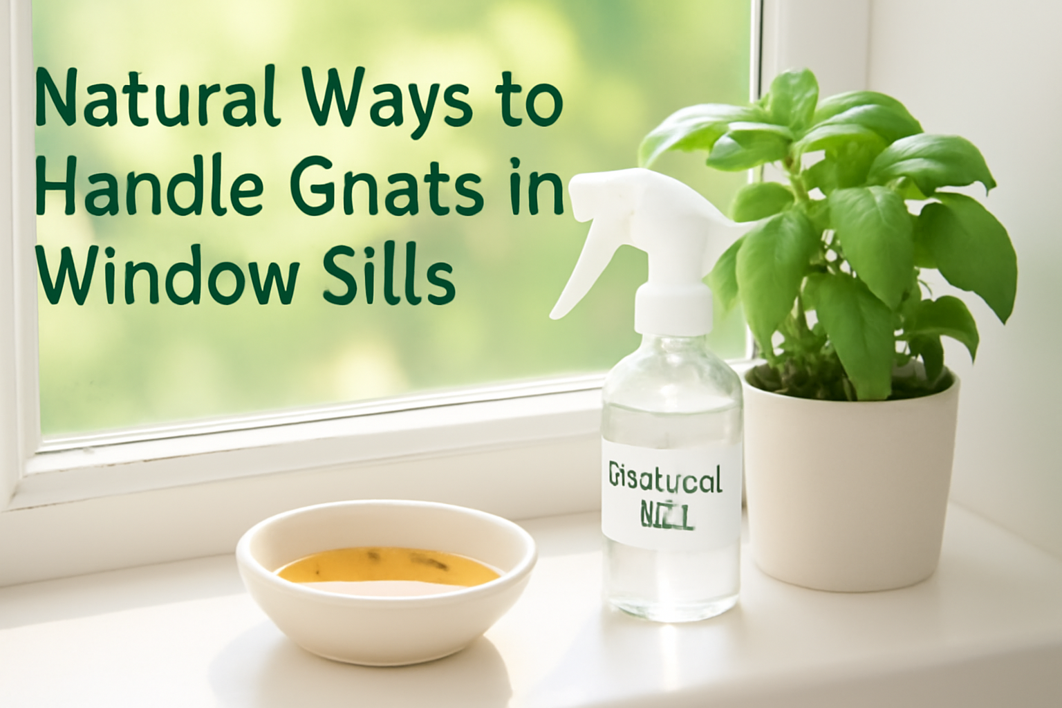 Natural ways to handle gnats in window sills?