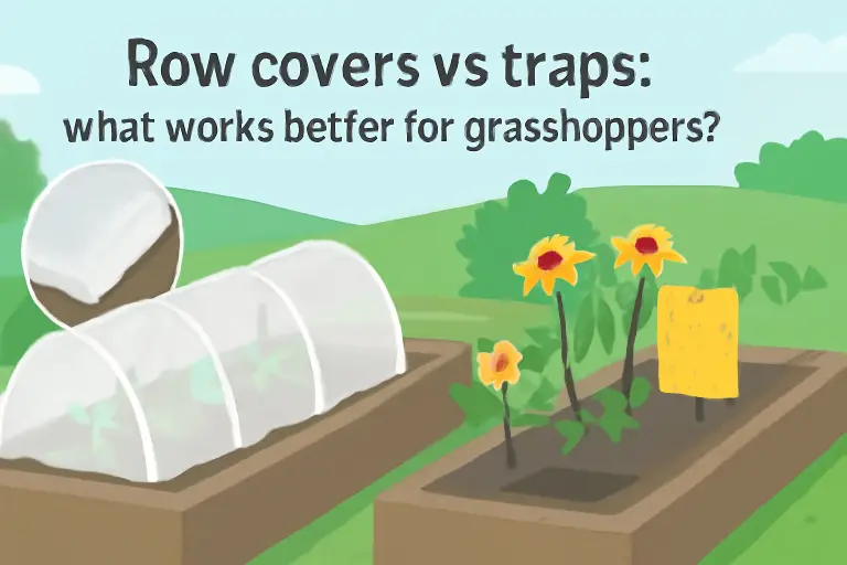 Row covers vs traps: what works better for grasshoppers?