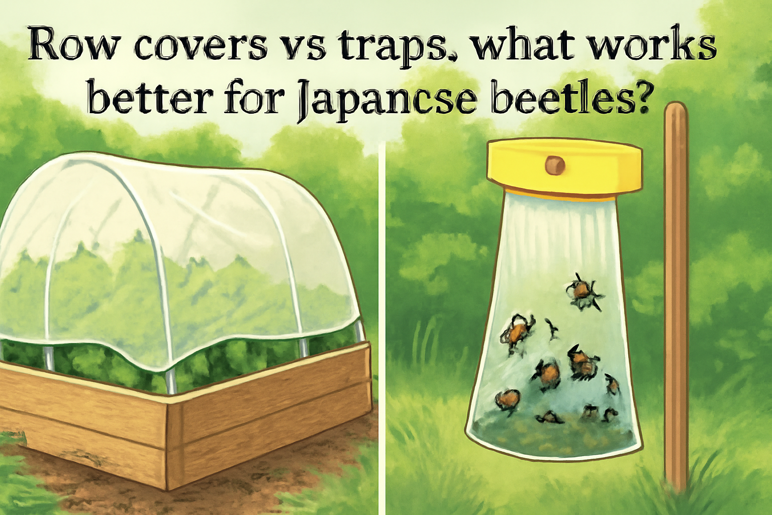 Row covers vs traps: what works better for japanese beetles?