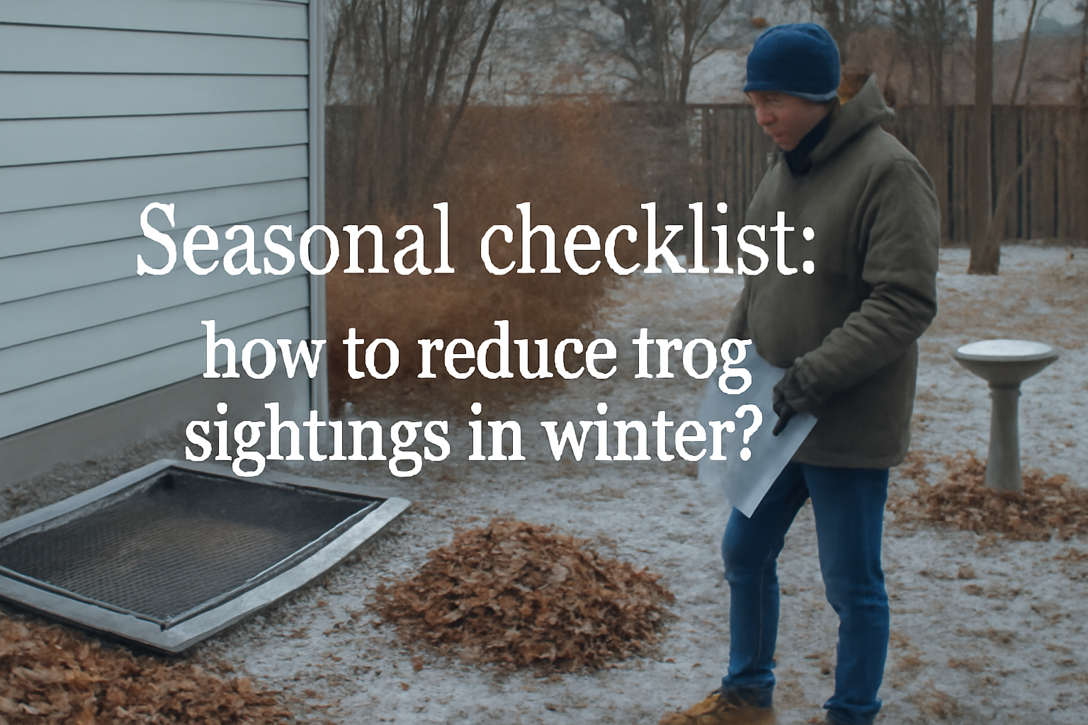 Seasonal checklist: how to reduce frogs sightings in winter?