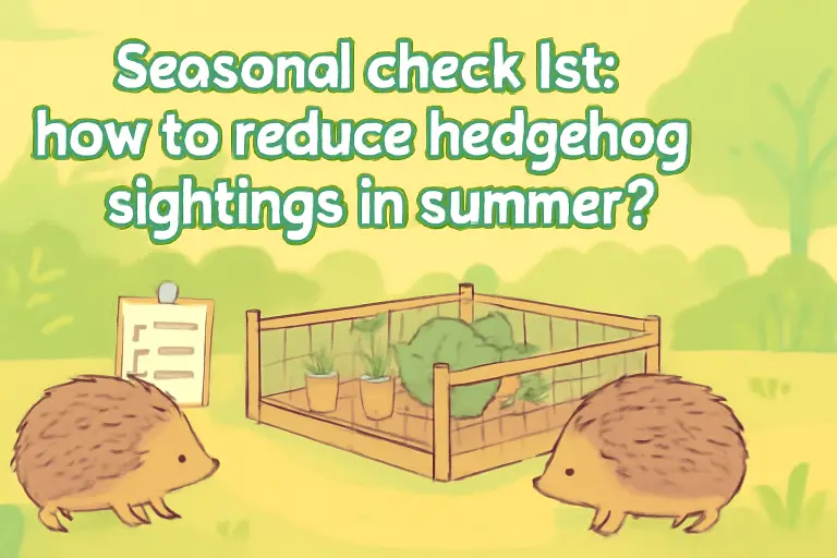 Seasonal checklist: how to reduce hedgehogs sightings in summer?