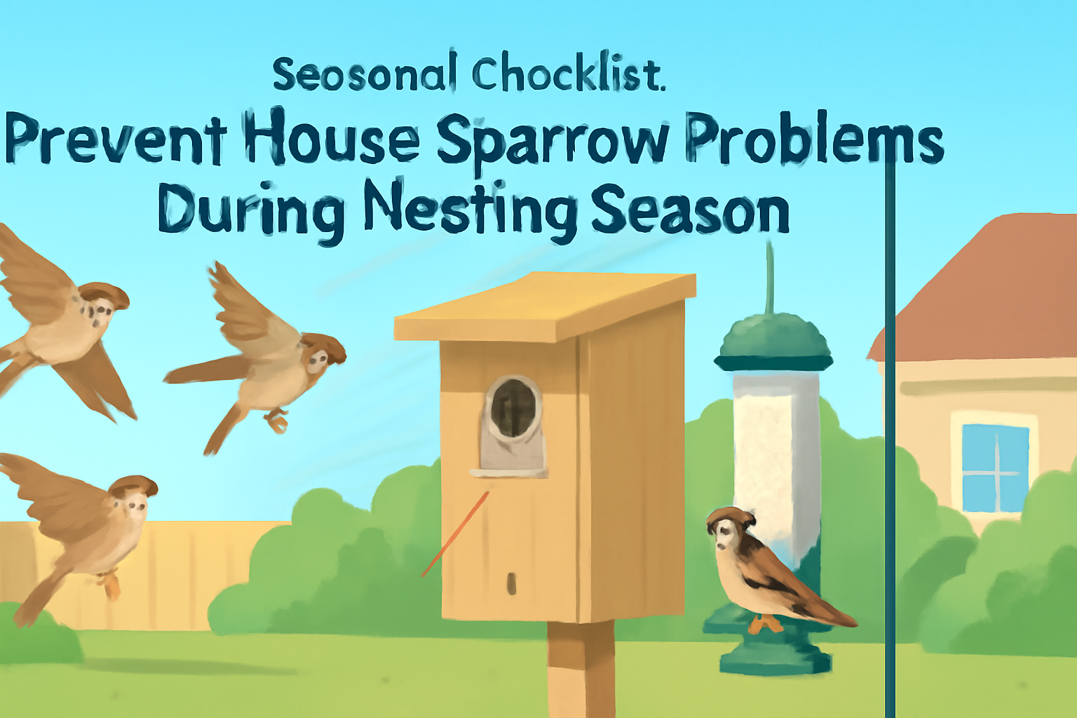 Seasonal checklist: prevent house sparrows problems during nesting season?