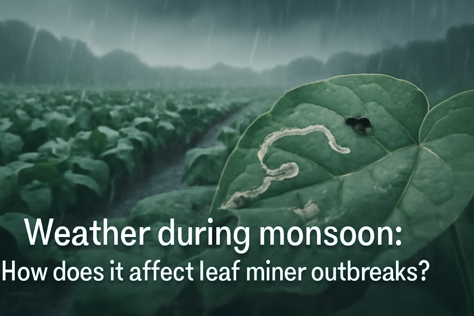 Weather during monsoon: how does it affect leaf miners outbreaks?