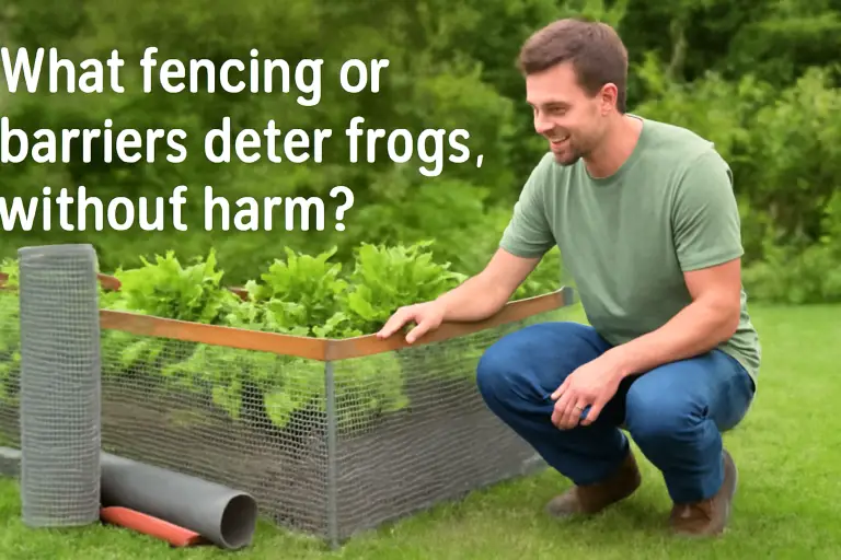 What fencing or barriers deter frogs without harm?