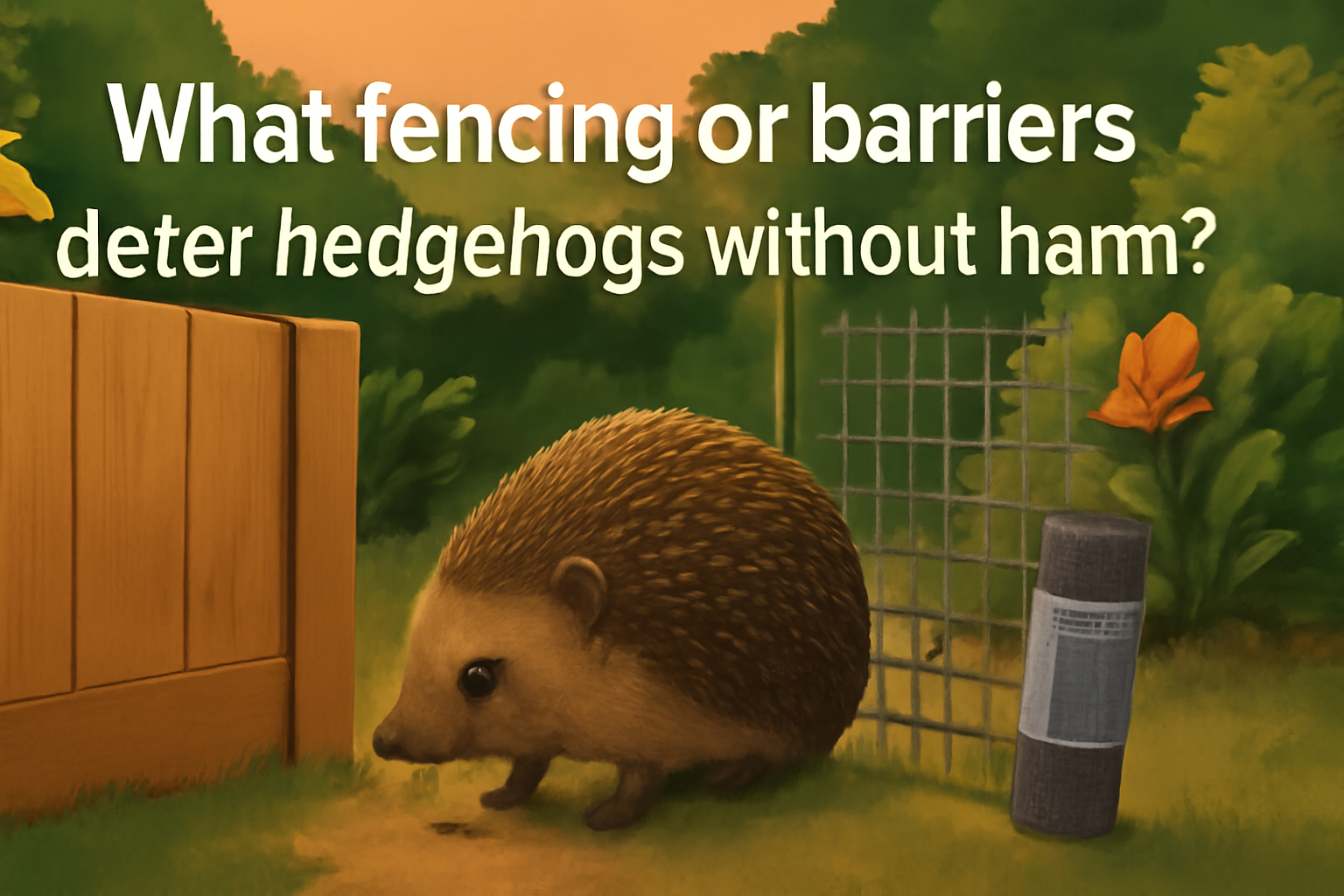 What fencing or barriers deter hedgehogs without harm?