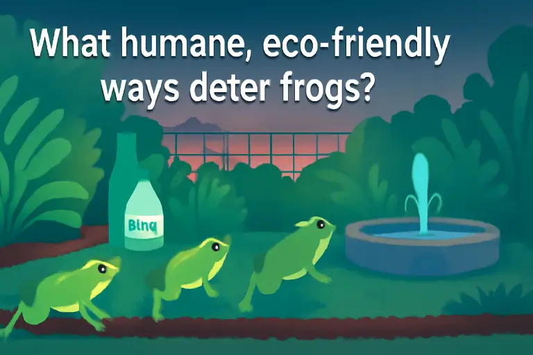 What humane, eco-friendly ways deter frogs?
