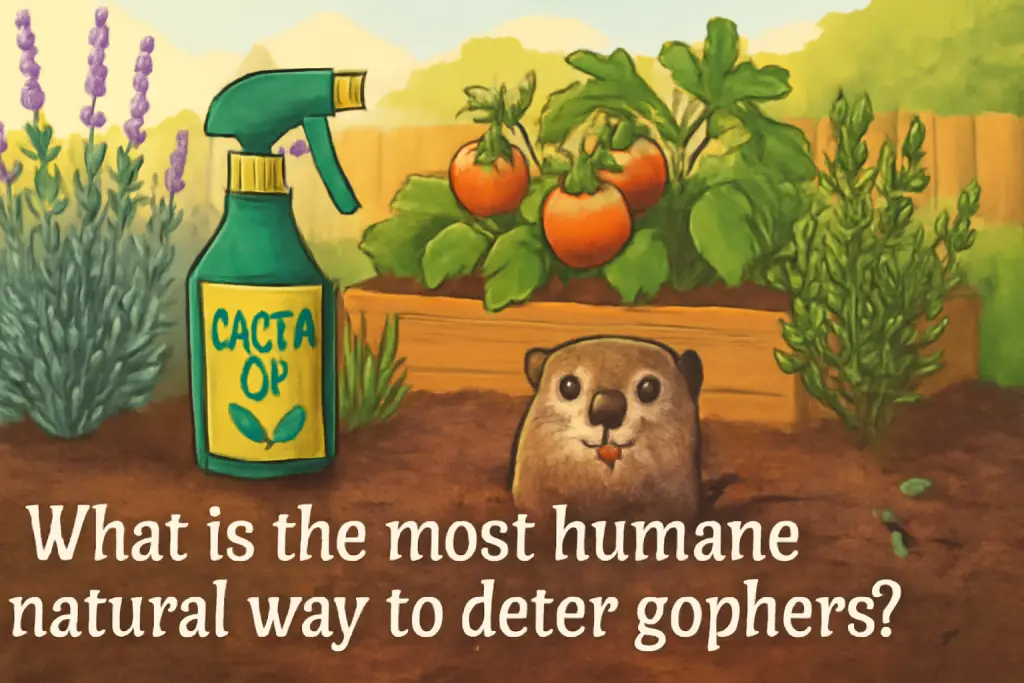What is the most humane natural way to deter gophers?