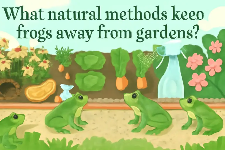 What natural methods keep frogs away from gardens?