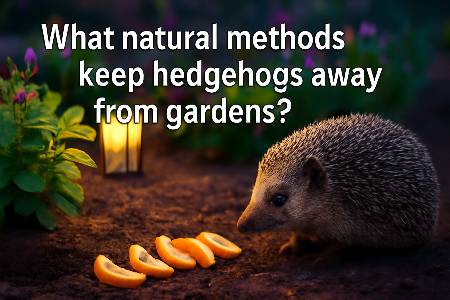 What natural methods keep hedgehogs away from gardens?
