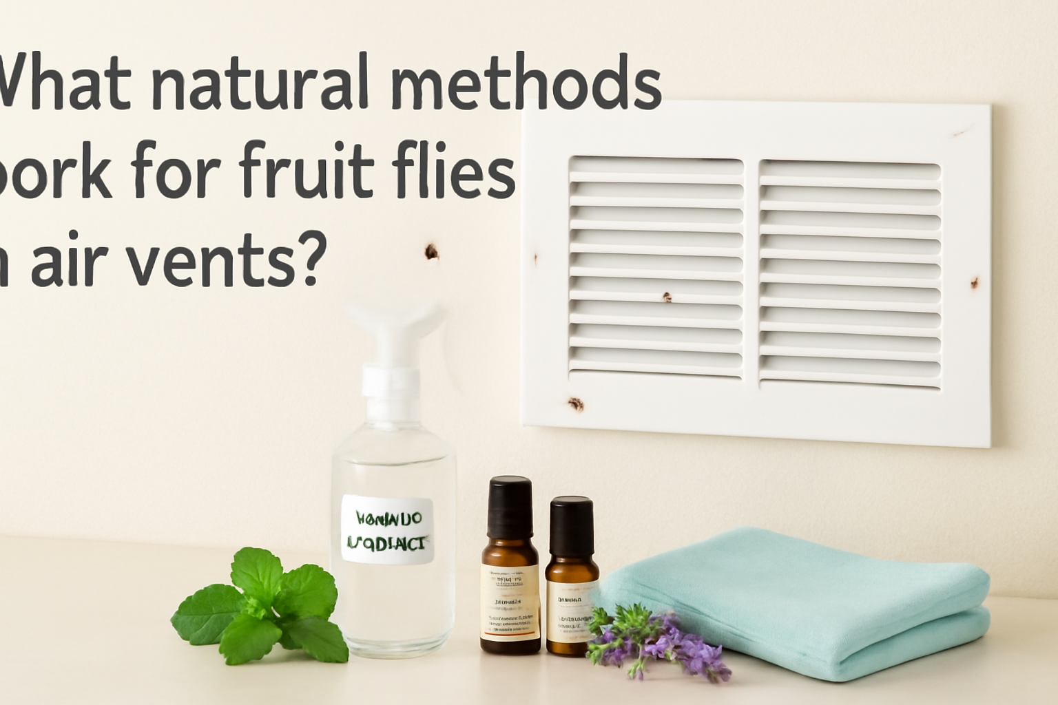 What natural methods work for fruit flies in air vents?