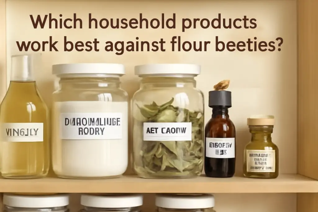 Which household products work best against flour beetles?