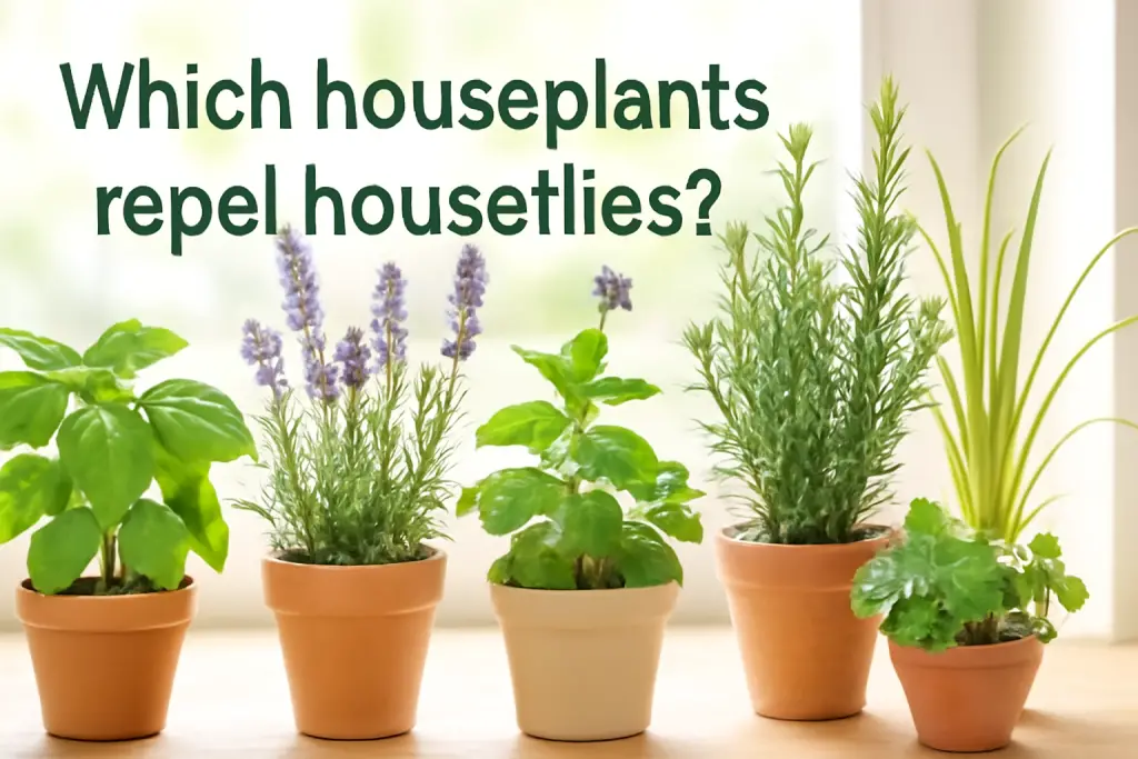 Which houseplants repel houseflies?