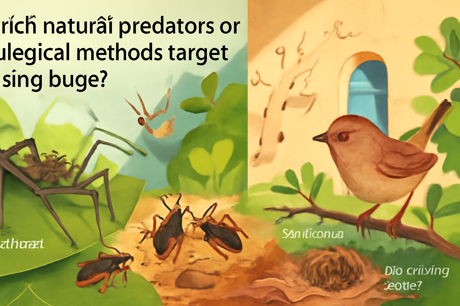 Which natural predators or biological methods target kissing bugs?