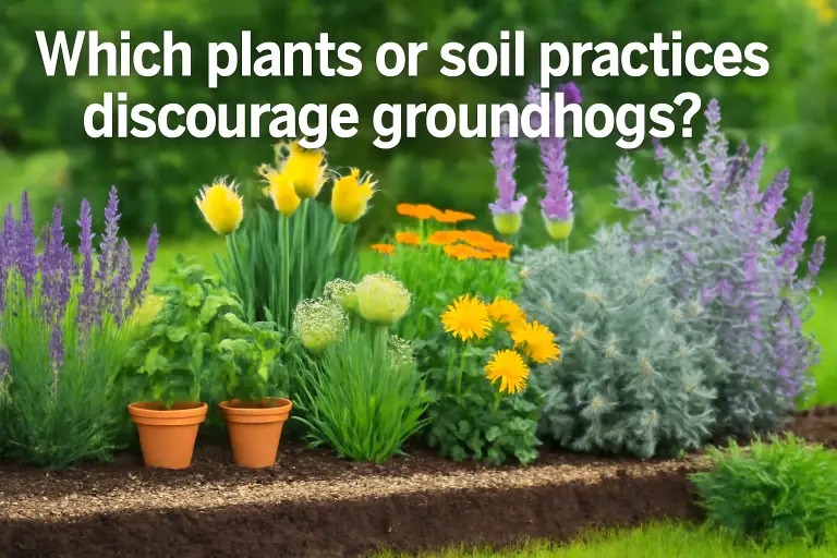 Which plants or soil practices discourage groundhogs?