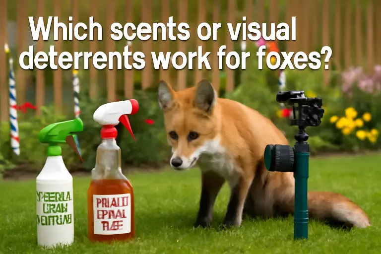 Which scents or visual deterrents work for foxes?