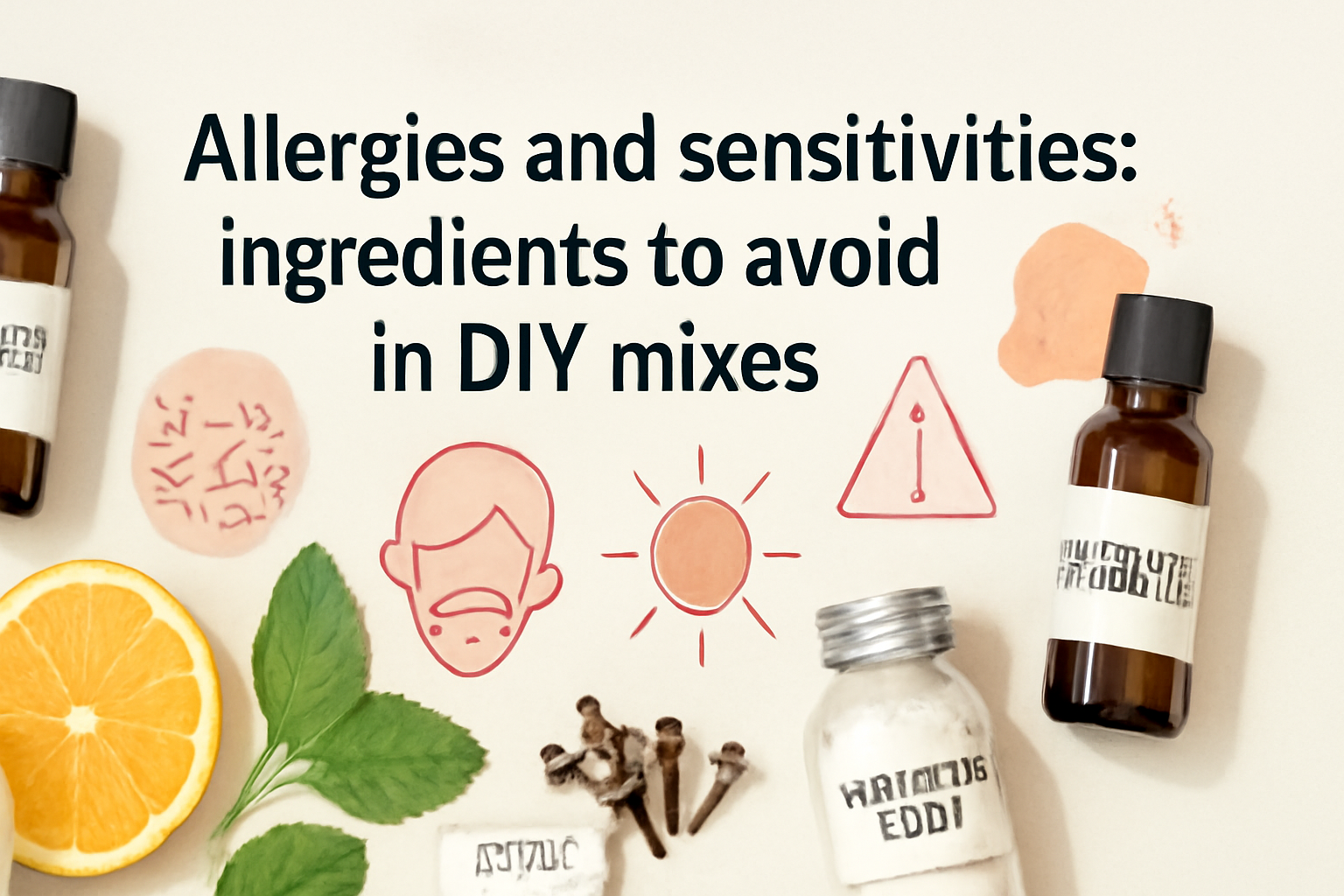 Allergies and sensitivities: ingredients to avoid in DIY mixes