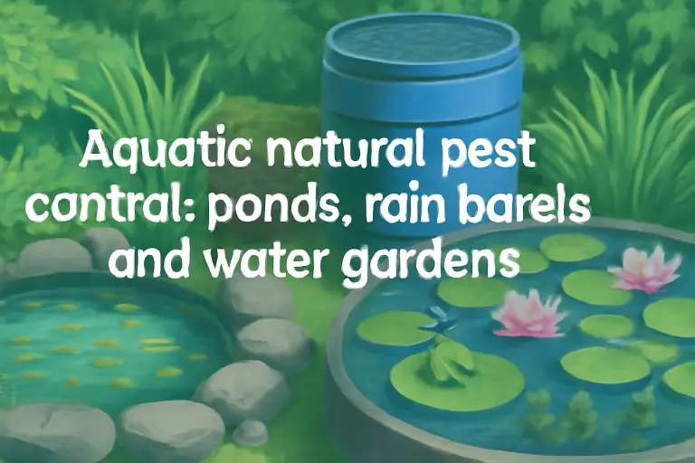 Aquatic natural pest control: ponds, rain barrels, and water gardens