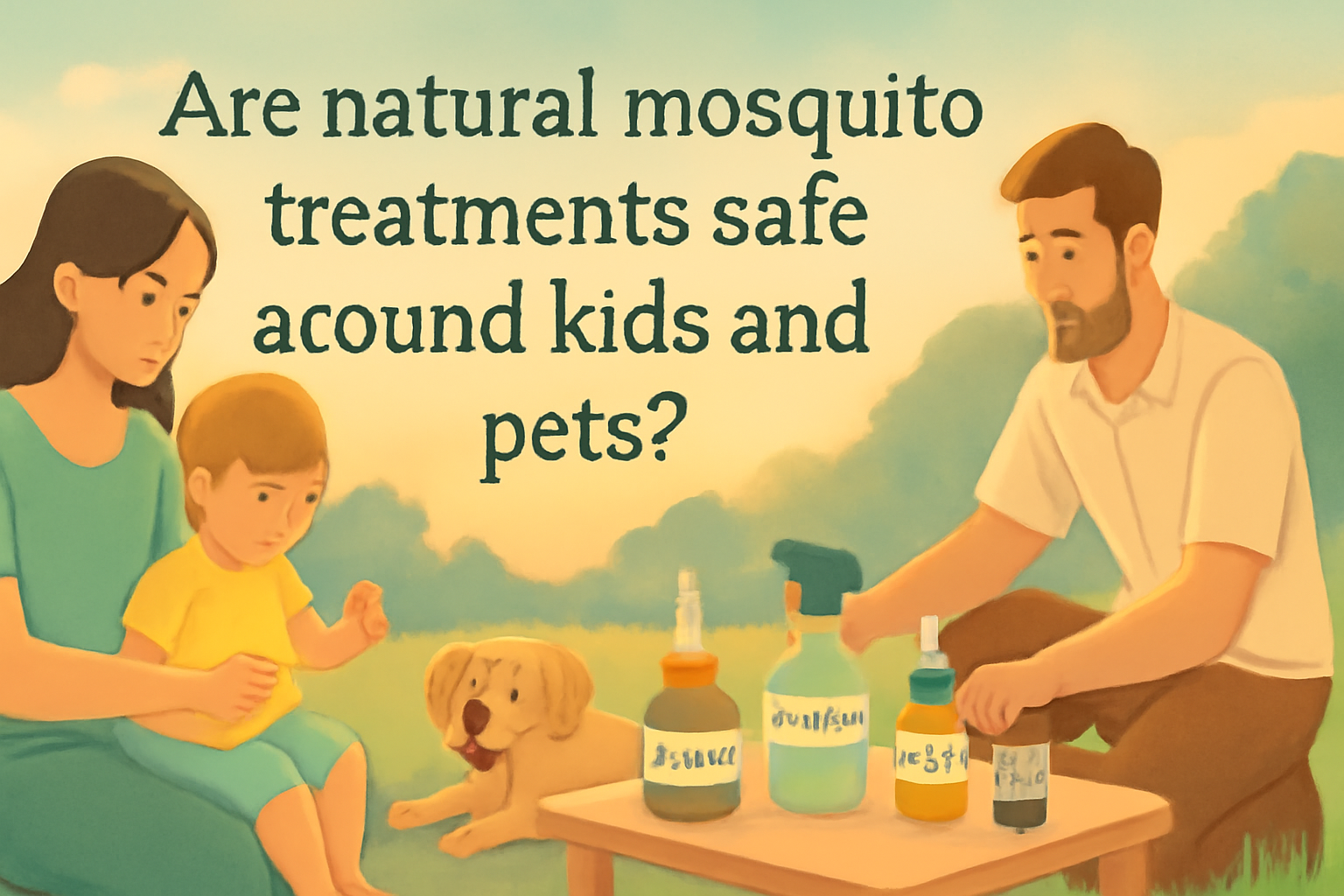 Are natural mosquitoes treatments safe around kids and pets?