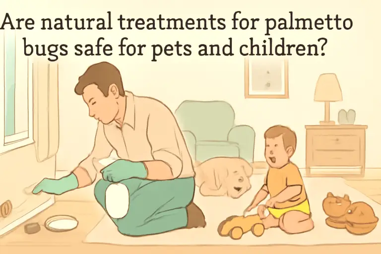 Are natural treatments for palmetto bugs safe for pets and children?