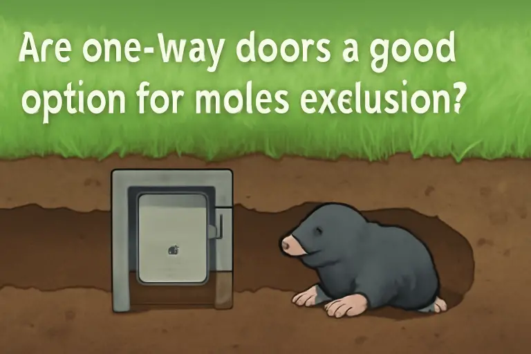 Are one-way doors a good option for moles exclusion?
