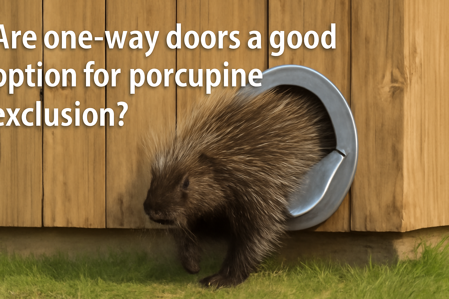 Are one-way doors a good option for porcupines exclusion?