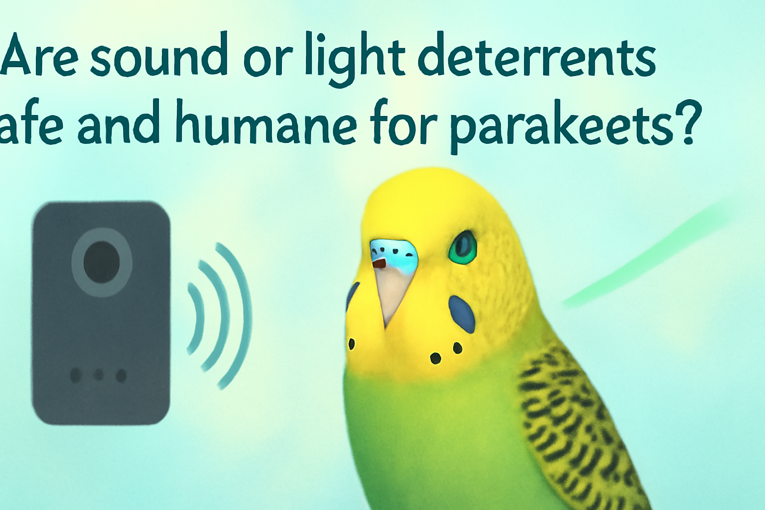 Are sound or light deterrents safe and humane for parakeets?