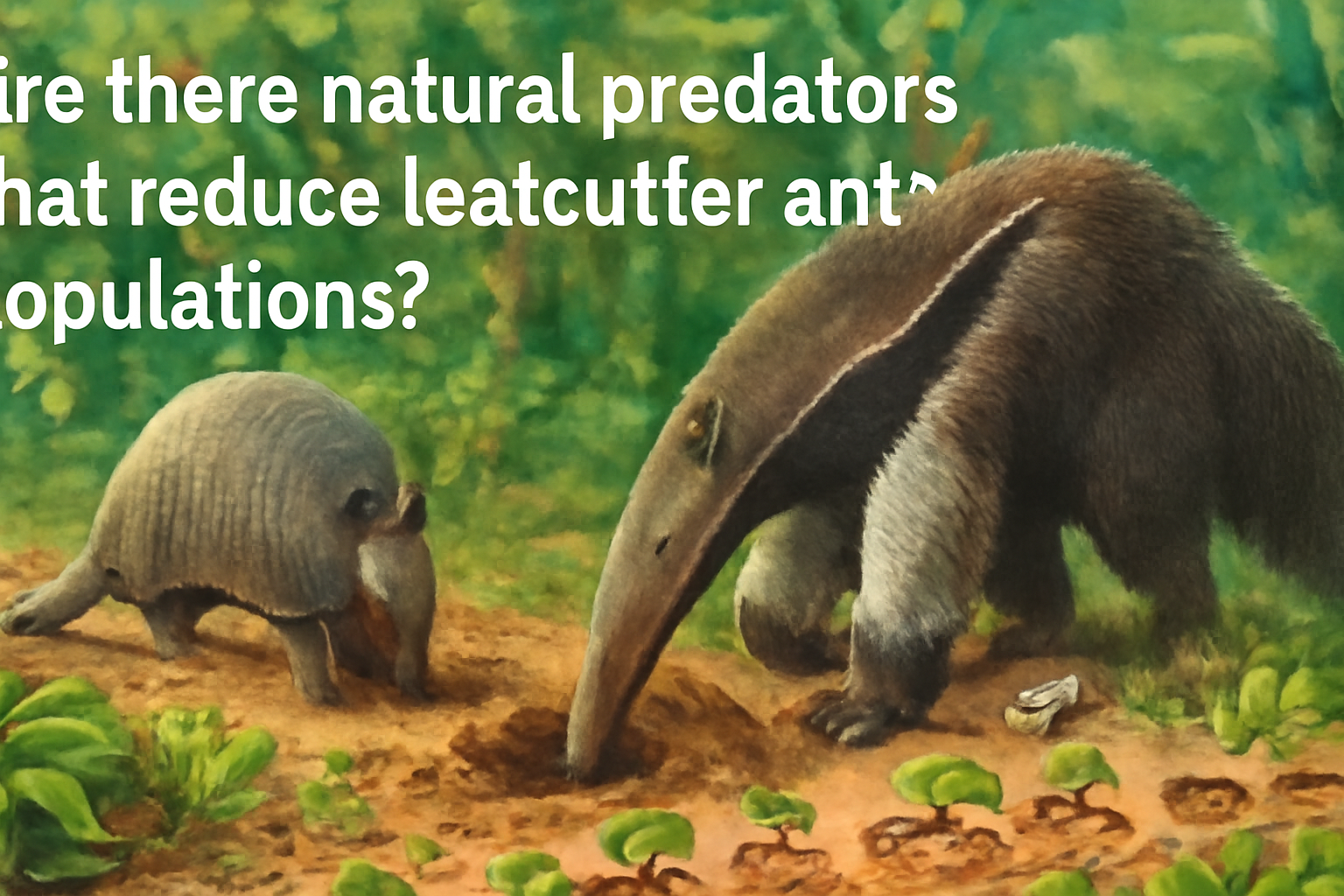 Are there natural predators that reduce leafcutter ants populations?
