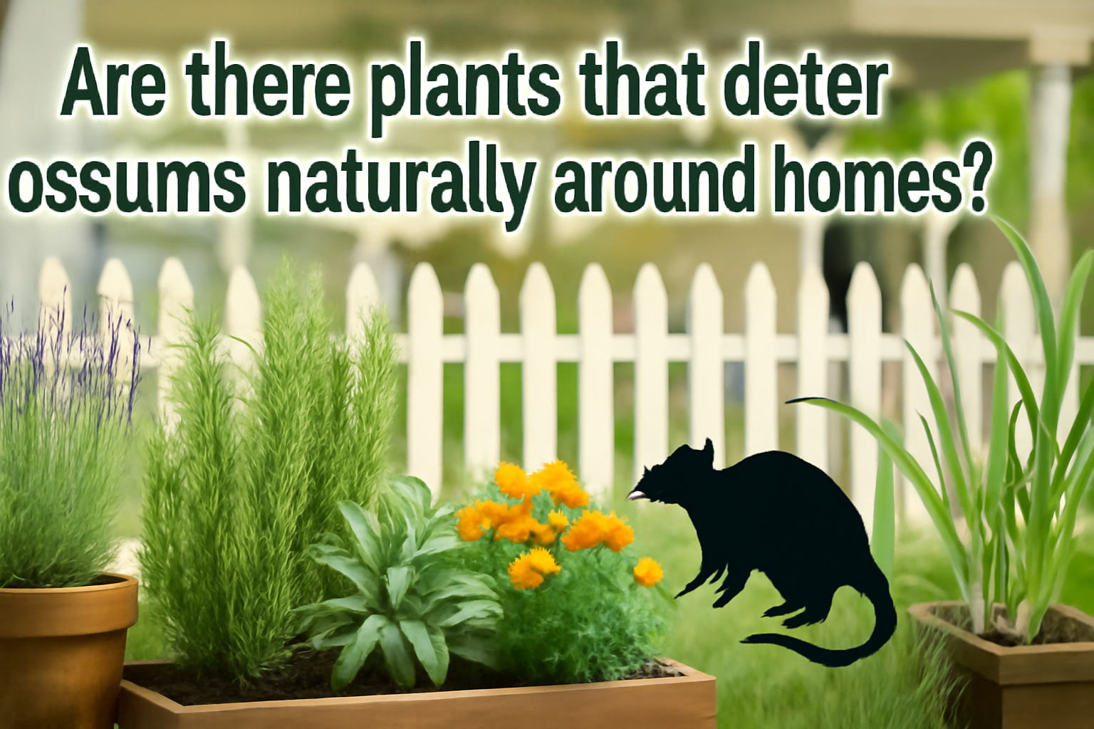 Are there plants that deter possums naturally around homes?