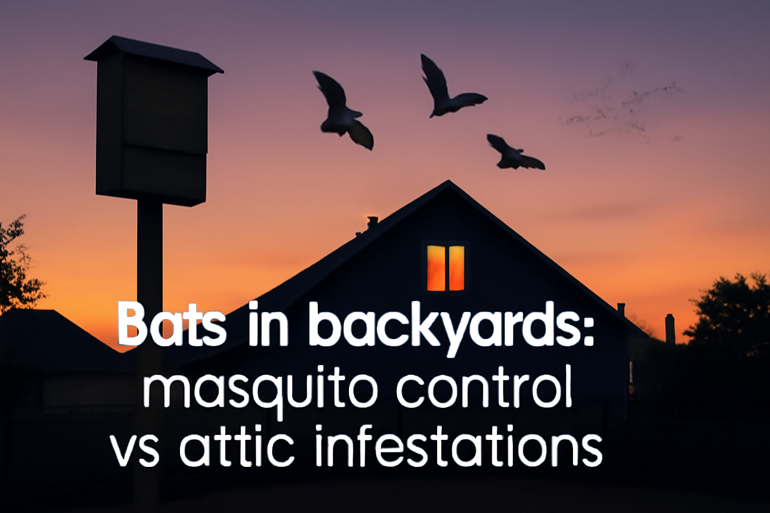 Bats in backyards: mosquito control vs attic infestations
