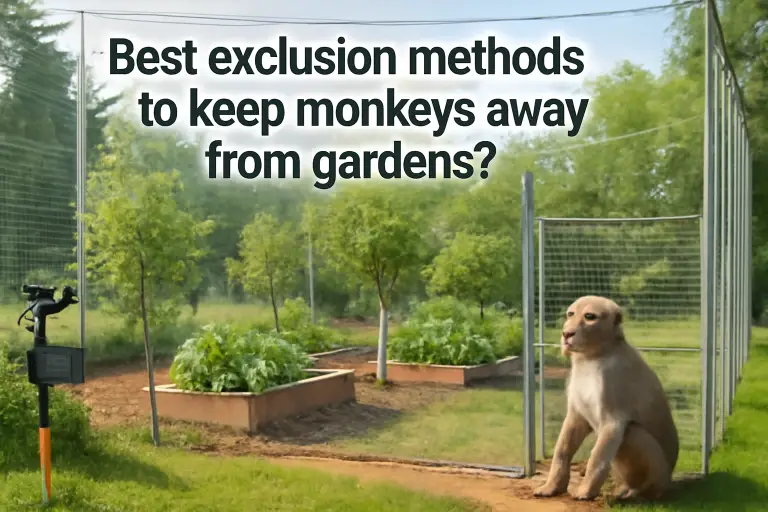 Best exclusion methods to keep monkeys away from gardens?