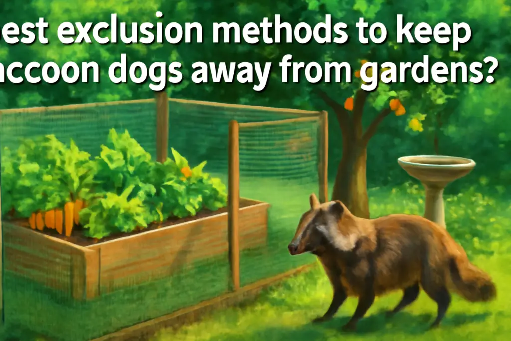 Best exclusion methods to keep raccoon dogs away from gardens?