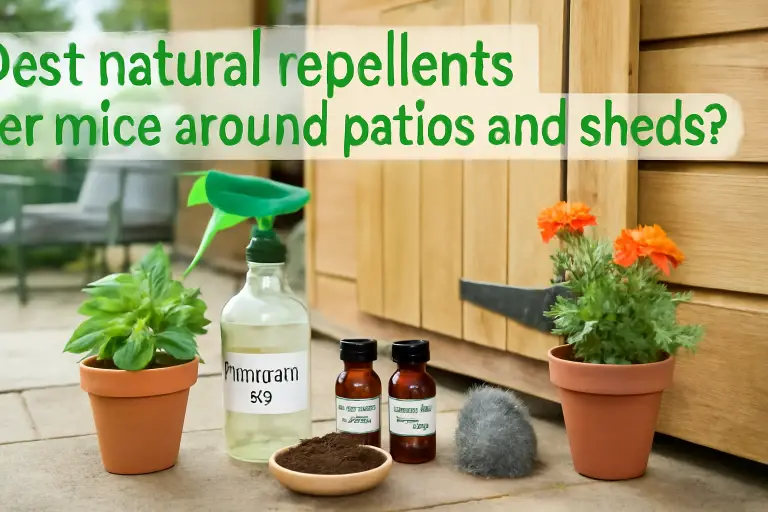 Best natural repellents for mice around patios and sheds?