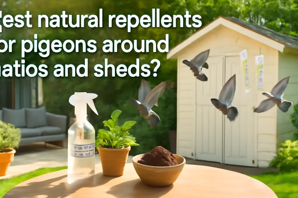 Best natural repellents for pigeons around patios and sheds?