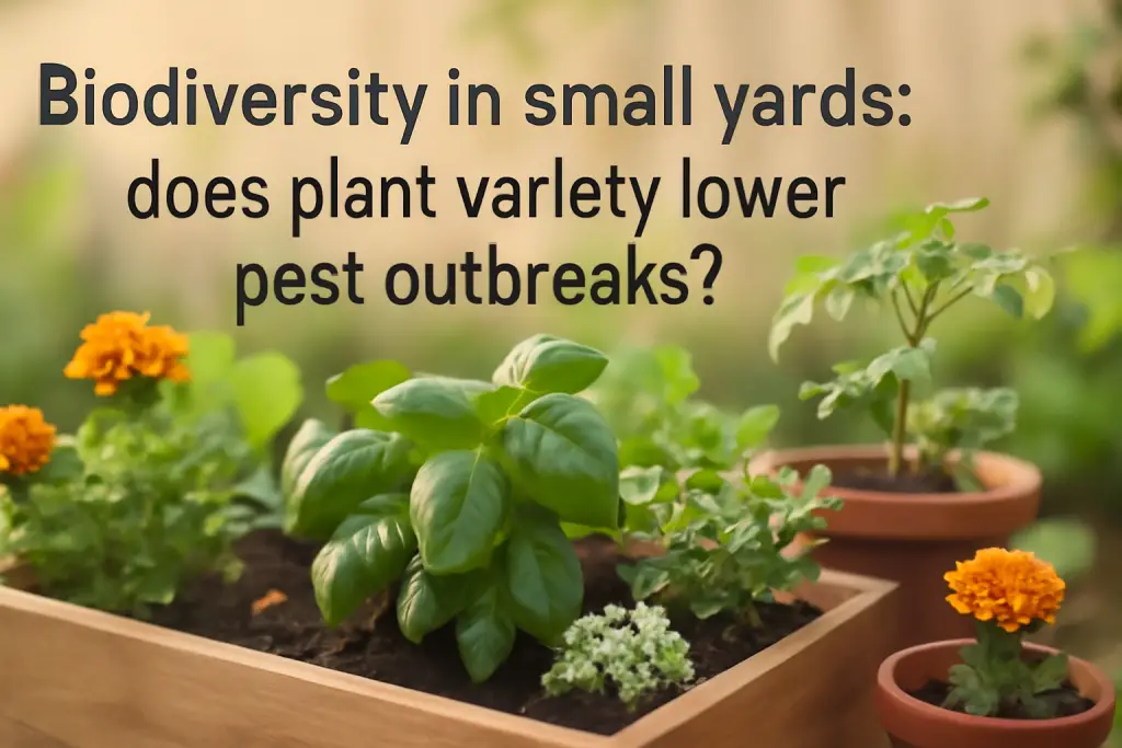 Biodiversity in small yards: does plant variety lower pest outbreaks?