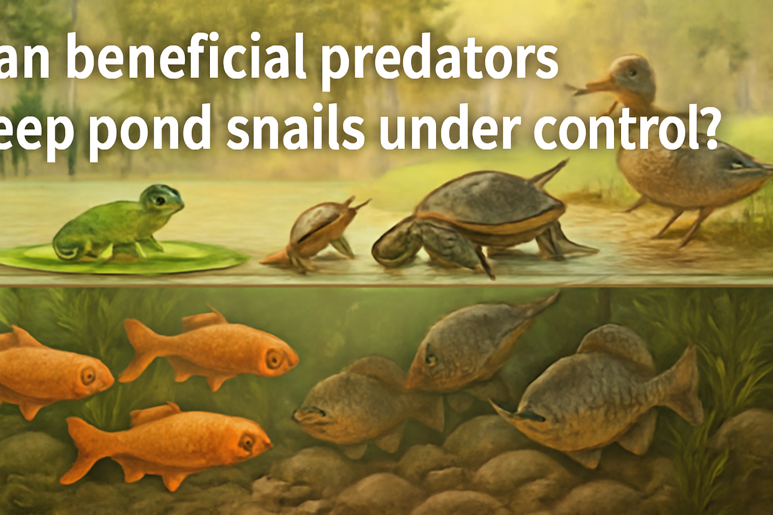 Can beneficial predators keep pond snails under control?