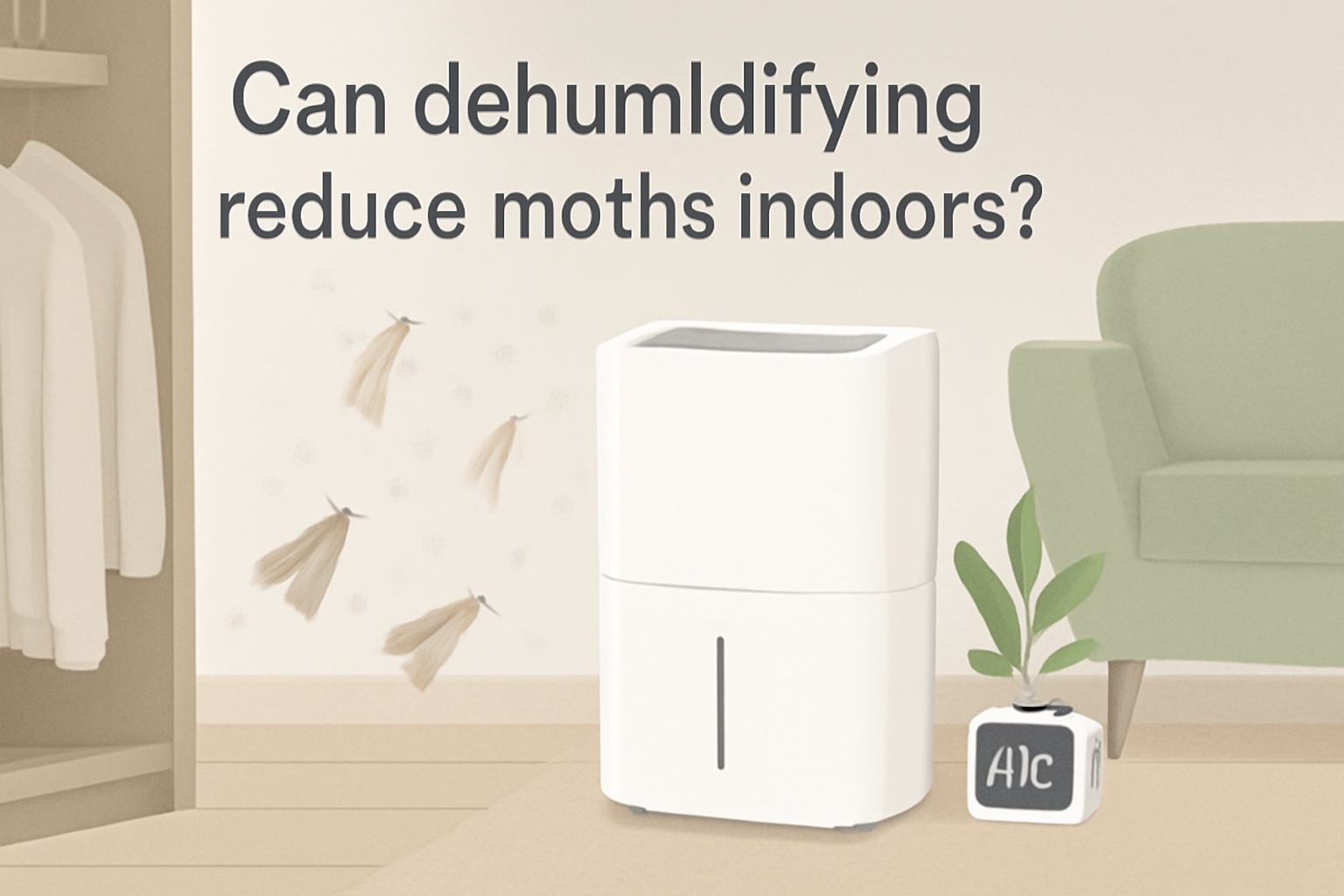 Can dehumidifying reduce moths indoors?